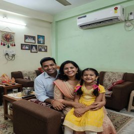 Happy Indian family at home